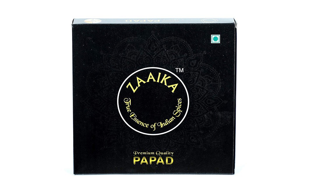 Zaaika Kali Mirch Papad    Box  500 grams
